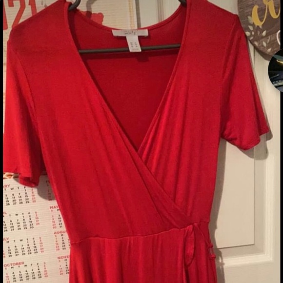 Streetwear size M red strechy cotton soft dress - Picture 2 of 5